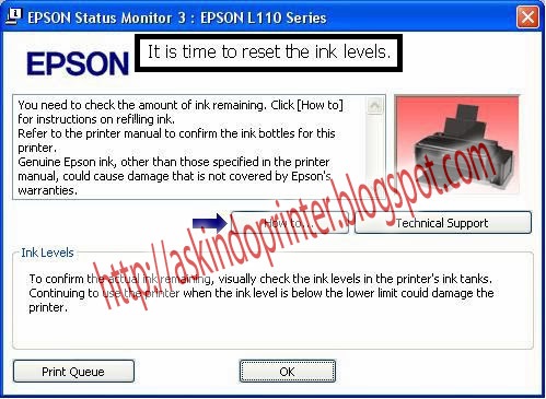 Ink run out Solution, Reset Ink Level Epson L110, L210 ...