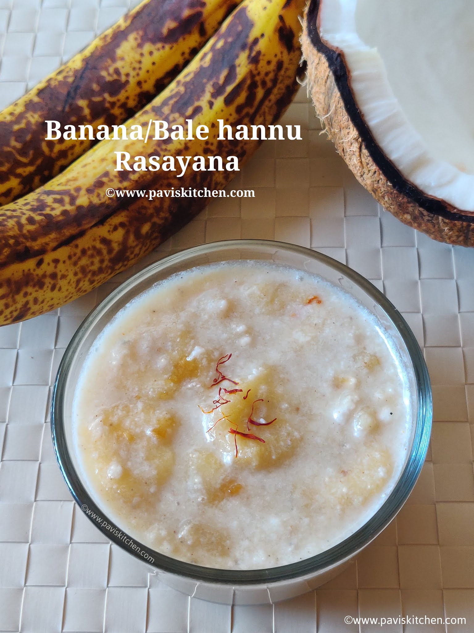 Banana (balehannu) rasayana recipe | Balehannu payasa | Banana kheer | balehannina seehikarane