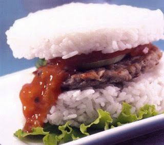 Rice Burger with Black Pepper Beef Recipe