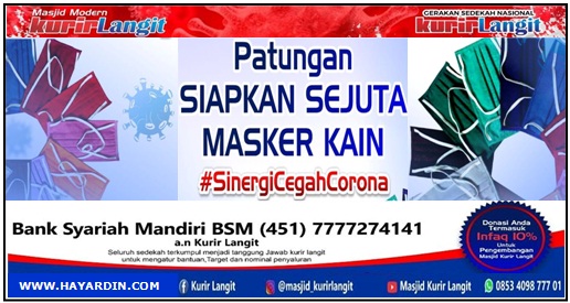 Sejuta Masker Cegah Corona