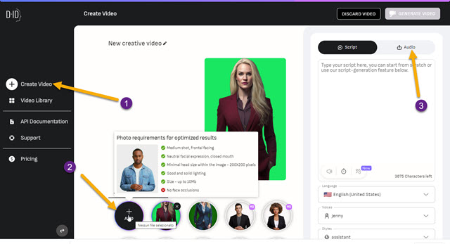 creare video con d-id