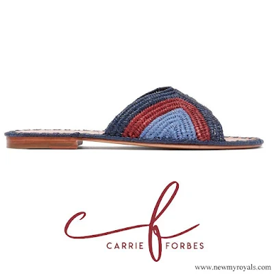 Queen Maxima wore Carrie Forbes Multiple Slippers sandals