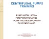 Training Manual Of Centrifugal Pump 