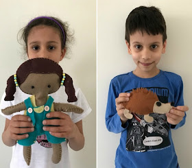 Children with their sewing projects