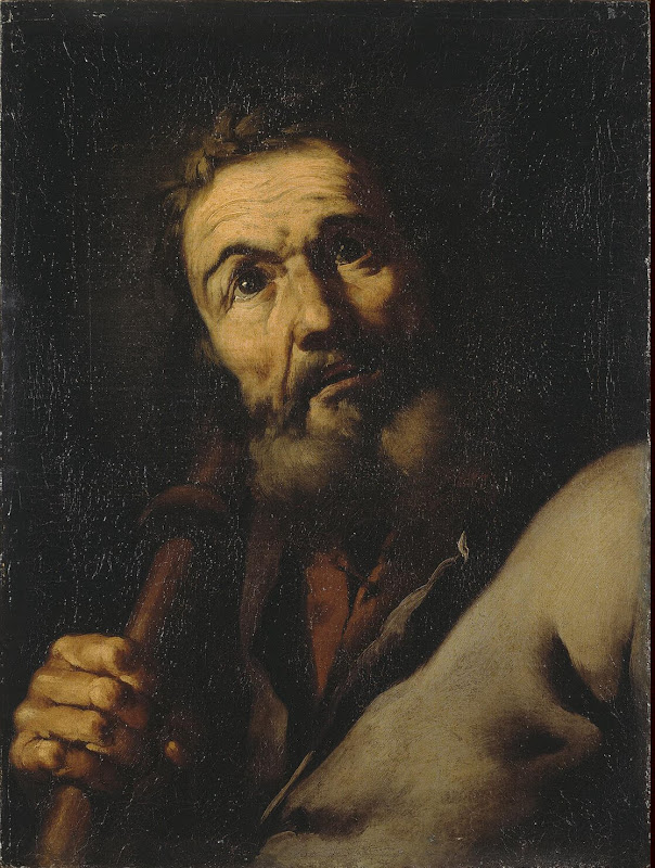 The Apostle James the Greater by Jose de Ribera - Portrait Paintings from Hermitage Museum