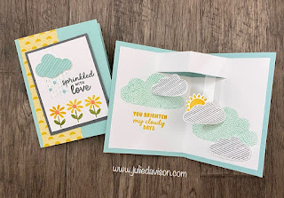 VIDEO: Stampin' Up! Bright Skies Pop-Up Card Tutorial | 12 Sale-a-Bration Sunny Days Cards | www.juliedavison.com #stampinup