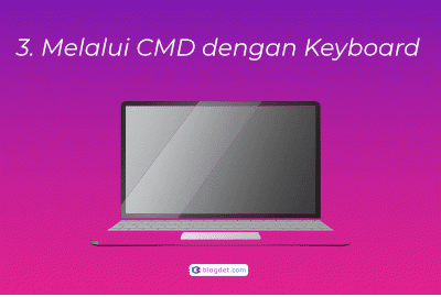 Melalui CMD dengan Keyboard