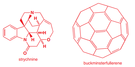 Some ring structures are much more complicated. The potent poison strychnine is a tangle of interconnecting rings.