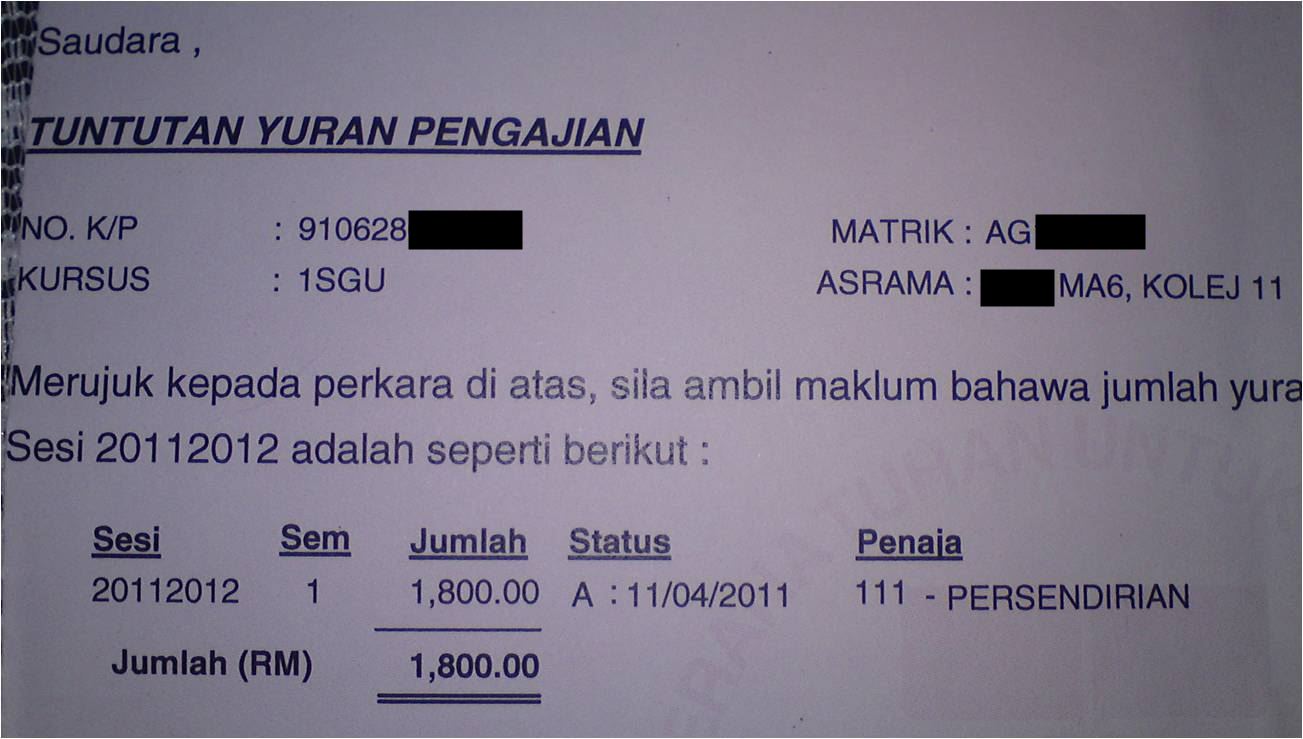 Surat Rasmi Tunjuk Sebab Lewat Datang Kerja - Rasmi B