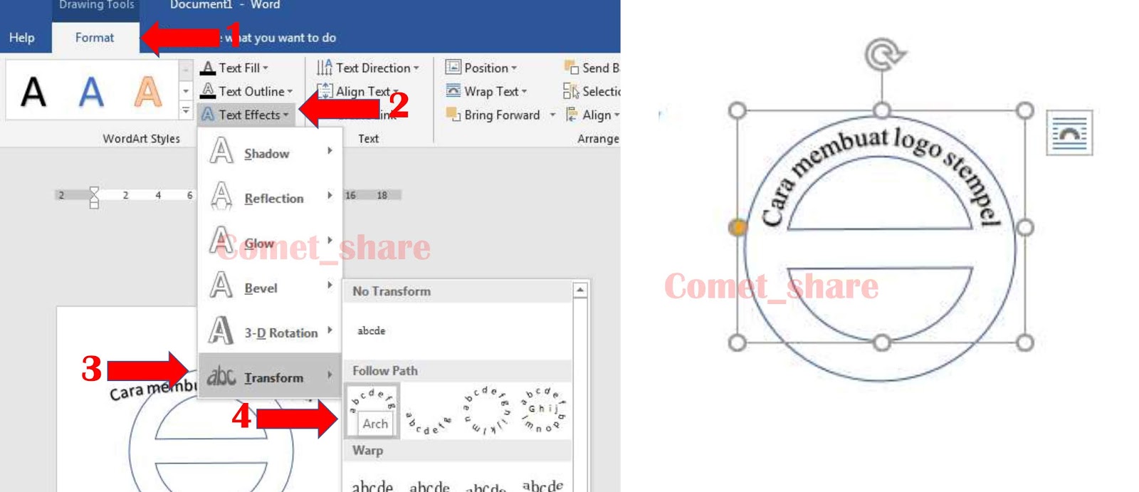  Cara  Mudah Membuat  Logo  Stempel  Di  Ms  Word  COMET SHARE