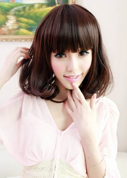 Model rambut sebahu perempuan korea terbaru Under Cute Style -  10+ Model Rambut Sebahu Ala Wanita Korea Terbaru