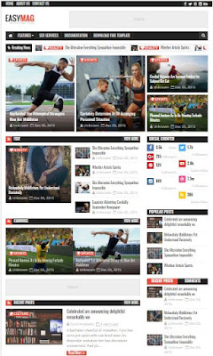 Easy Mag Adsense Responsive Blogger Templates Without Footer Credit