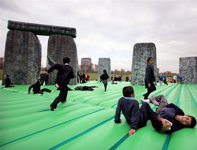Bouncy Stonehenge Installation, Glasgow International Festival of Visual Arts