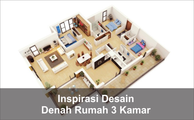 desain denah rumah 3 kamar