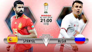 Prediksi Piala Dunia Spanyol vs Rusia 1 Juli 2018