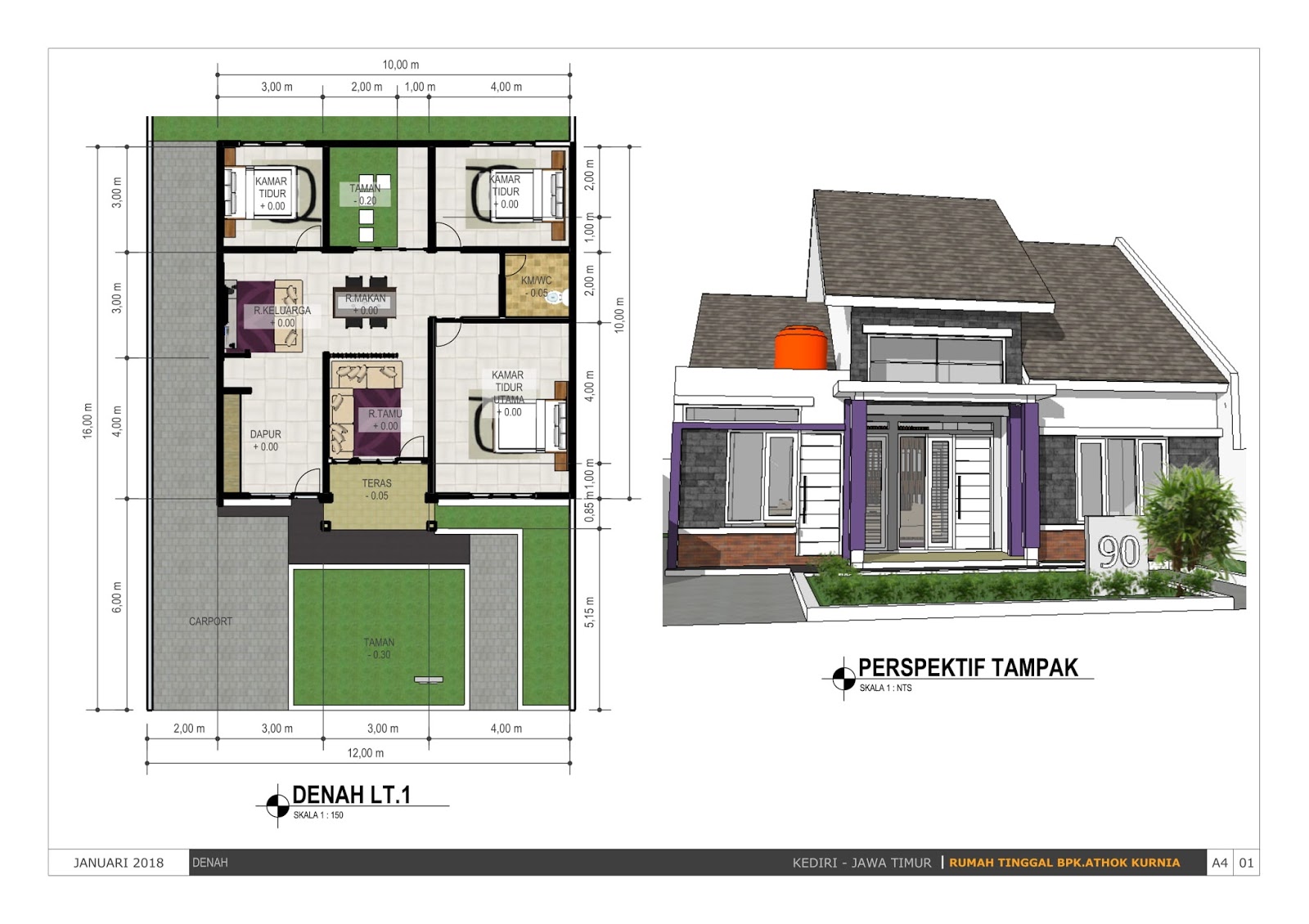 Inilah Desain Rumah Minimalis Sederhana 12 X 18 M Yang Cerminkan