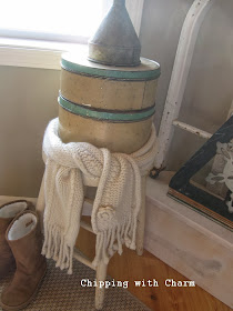 Chipping with Charm:  Stacked junk Snow Person...http://www.chippingwithcharm.blogspot.com/
