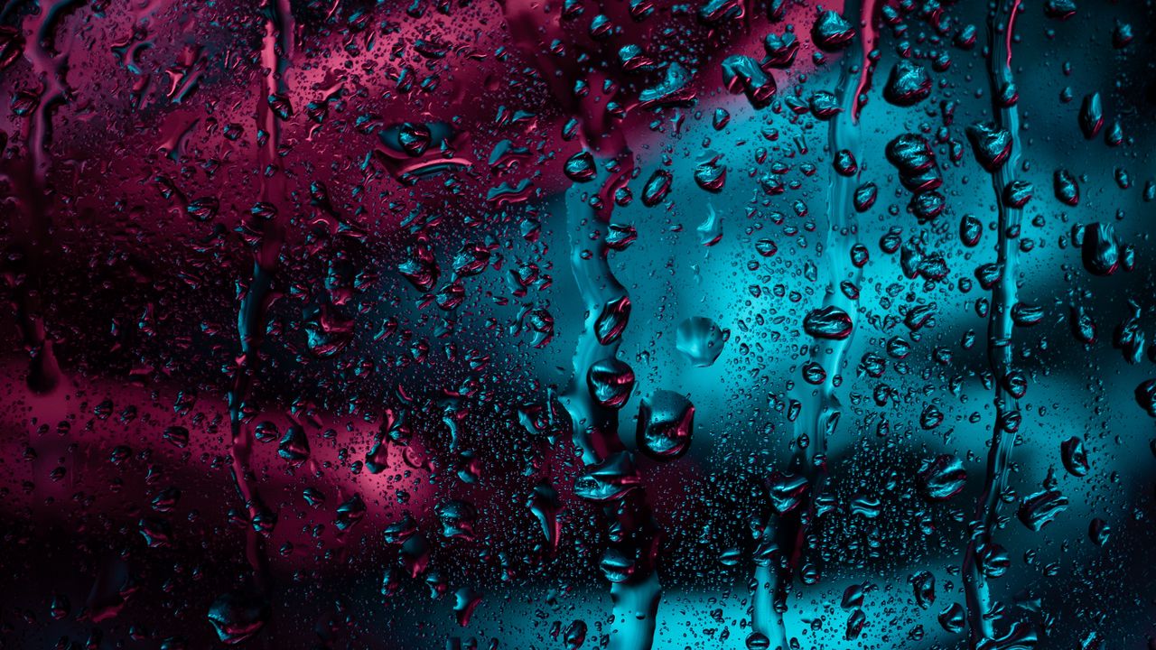 Wallpaper Drops Glass Rain