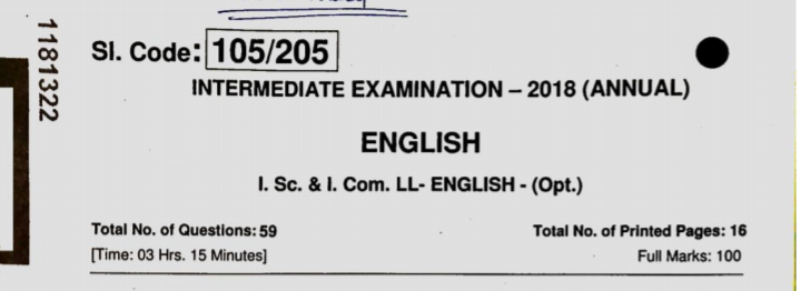 BSEB 12th English 100 marks