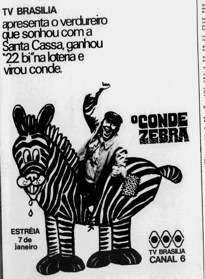 O Conde Zebra, último trabalho de Otelo Zeloni e o anúncio da novela que foi tirada do ar