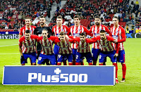 CLUB ATLÉTICO DE MADRID - Madrid, España - Temporada 2017-18 - Gabi, Moyá, Lucas Hernández, Savic, Diego Costa y Fernando Torres; Koke, Juanfran, Sergi, Augusto Fernández y Yannick Carrasco. CLUB ATLÉTICO DE MADRID 3 (Yannick Carrasco, Kevin Gameiro, Vitolo) CLUB LLEIDA ESPORTIU 0. 09/01/0218. Copa del Rey, octavos de final, partido de vuelta. Madrid, estadio Wanda-Metropolitano