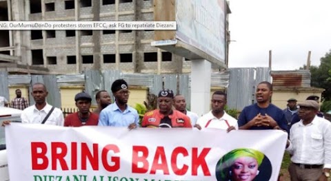 Hot Gist: Protesters Storm EFCC, Demand For Diezani To Be Repatriated - INFORMATION NIGERIA