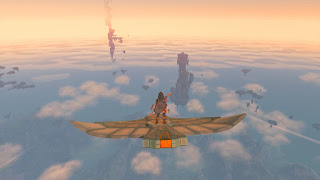 flying through the sky on a glider