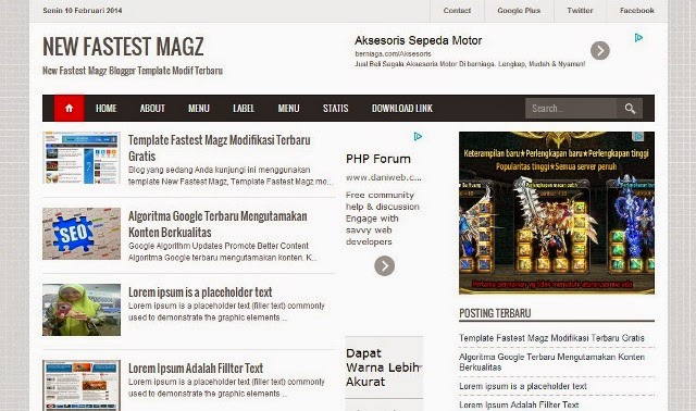 New Fastes Magz responsive blogger template