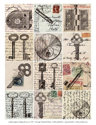Antique Postcards on Steampunk Hardware On Vintage Postcards From Piddix