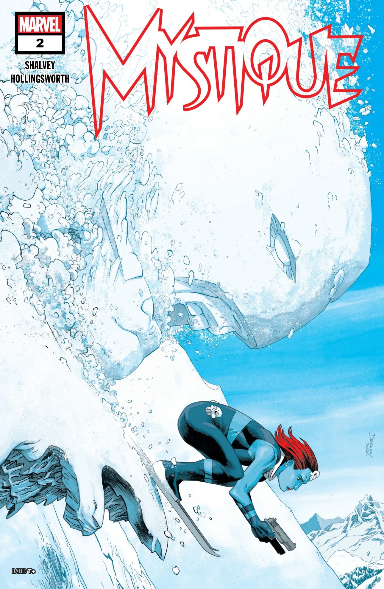 Comic form cover depicting mystique and avalanche