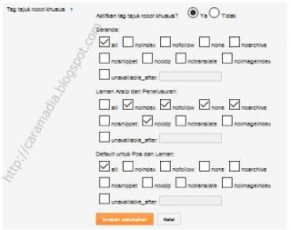 setting tag tajuk robot mengatasi duplikat meta deskripsi