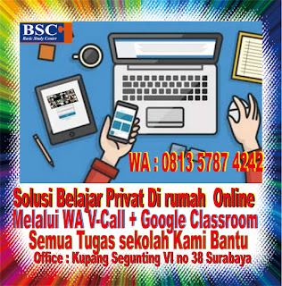 BIMBEL PRIVAT ONLINE SIDOARJO UNTUK SD SMP SMA SMK Vcall Tentor Online 