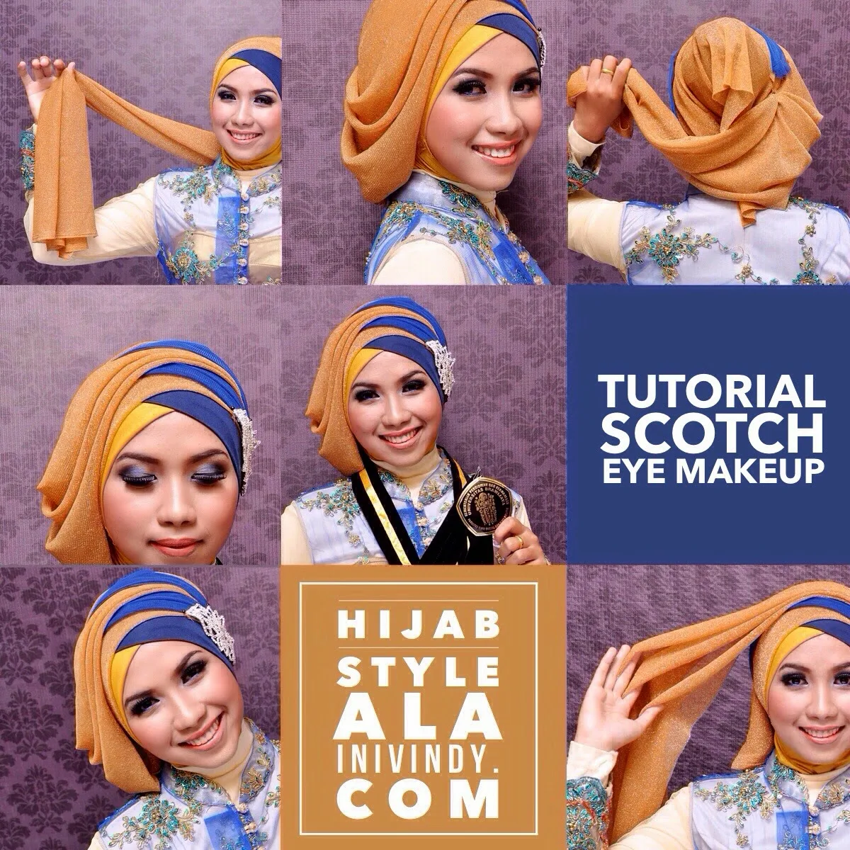 29 Gambar Lengkap Tutorial Hijab Pashmina Wardah Untuk Anda
