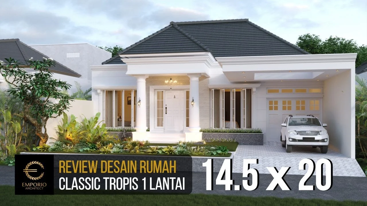 Desain Rumah Classic 1 Lantai Ibu Lellyta Di Kutai