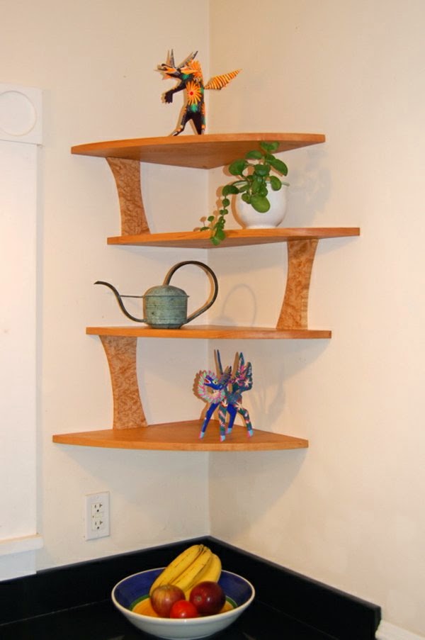 Great suggestions for corner shelving units- 20 ideas