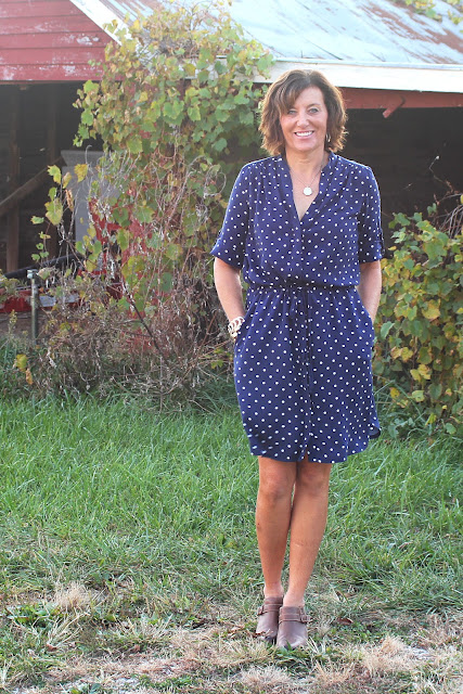 Simplicity 8084 shirt dress made with Mood Fabrics' rayon challis