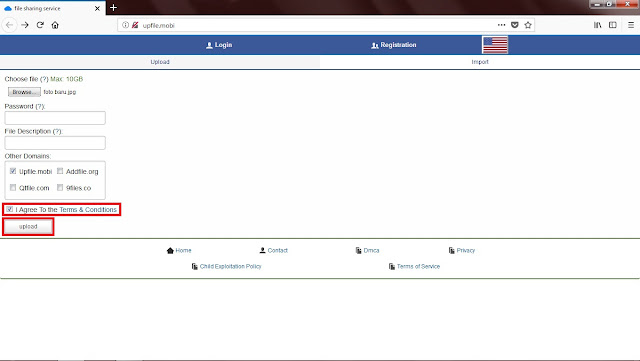 Jika sudah, Sobat klik I Agree To The Terms & Conditions dan langsung klik Upload.