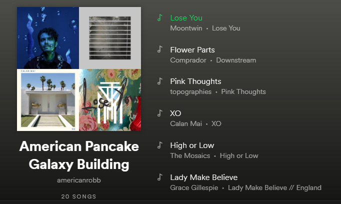 American Pancake S First Ever Spotify Playlist Enjoy Share Repeat American Pancake