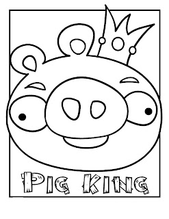 PIG king from angry birds - coloring pages