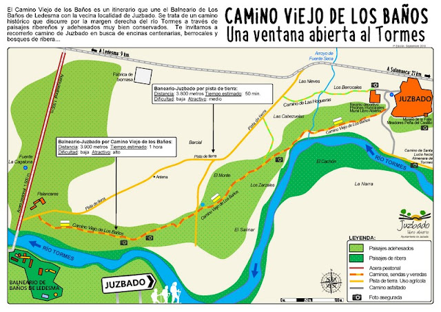 Juzbado, libro abierto del paisaje, caminos viejo de los Baños