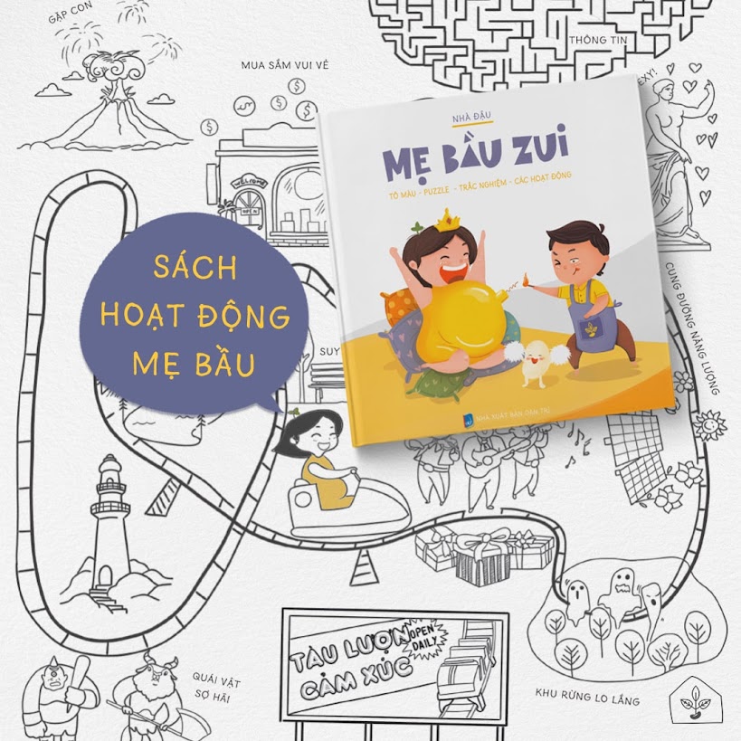 [A116] Sách tô màu cho Bà Bầu tháng 3