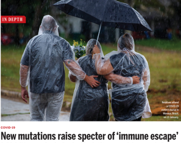 Novas mutações levantam espectro de 'escape imunológico'