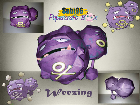 Pokemon Weezing Papercraft