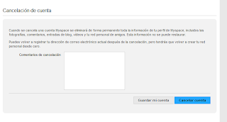 como dar de baja myspace