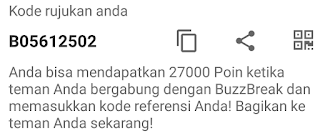 Dapatkan 1000 Poin dgn input kode Rujukan ini