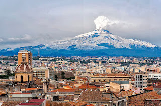 The sprawling city of Catania sits in the shadow of Mount Etna, Italy's most active volcano