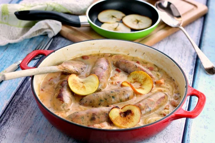 Creamy Cider Sausages