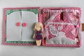 Dollhouse for Lizuca. Handmade fabric/felt dollhouse quiet book for girls