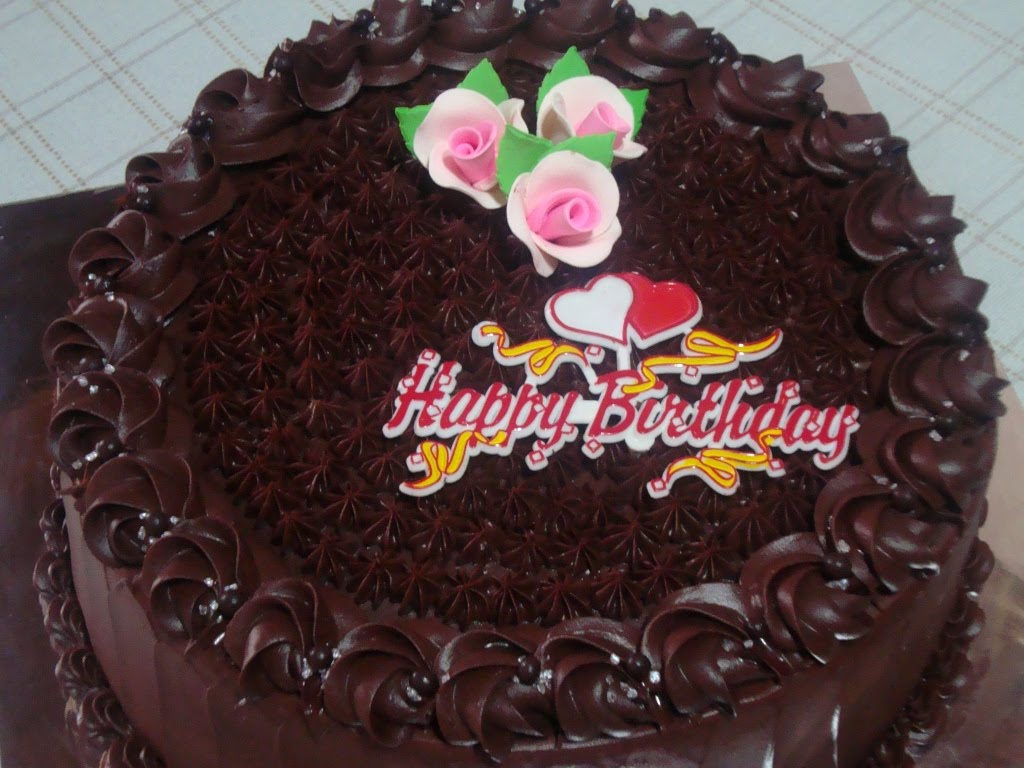 happy birthday chocolate cake images Chocolate Cake cover with ganache diameter 24, moist and so yummyyyyy 