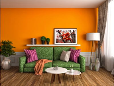 Kumpulan Desain Gambar Interior Rumah Warna Cat Orange Yang Menawan 